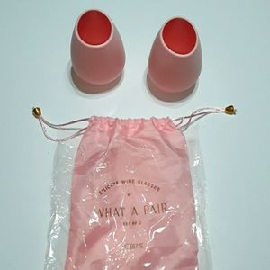 ❤ ❤️❤️ 4 for $20 Silicone wine glass  3 pc   New